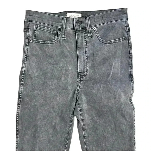 Madewell Stovepipe Jeans Womens Size 27 Gray Raw Hem Stretchy - Picture 2 of 7
